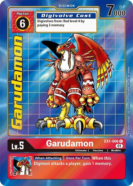 Image for Garudamon (Alternate Art) (EX1-006 C) (EX01) - Digimon Card Game