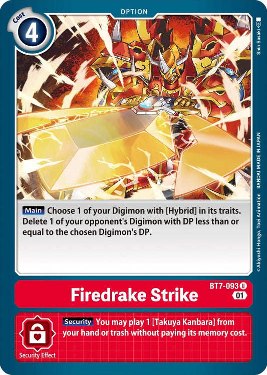 Image for Firedrake Strike (BT7-093 U) (BT07) - Digimon Card Game