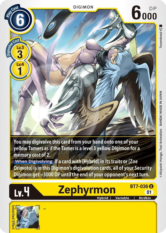 Image for Zephyrmon (BT7-036 U) (BT07) - Digimon Card Game