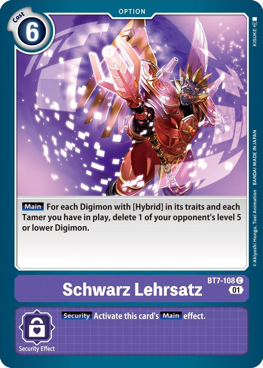 Image for Schwarz Lehrsatz (BT7-108 C) (BT07) - Digimon Card Game