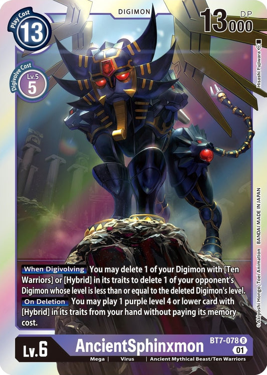 Image for AncientSphinxmon (BT7-078 R) (BT07) - Digimon Card Game