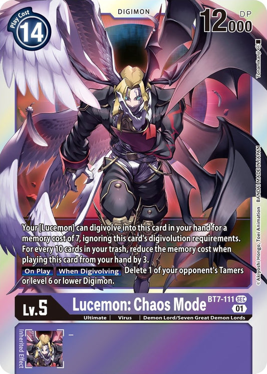 Image for Lucemon: Chaos Mode (BT7-111 SEC) (BT07) - Digimon Card Game