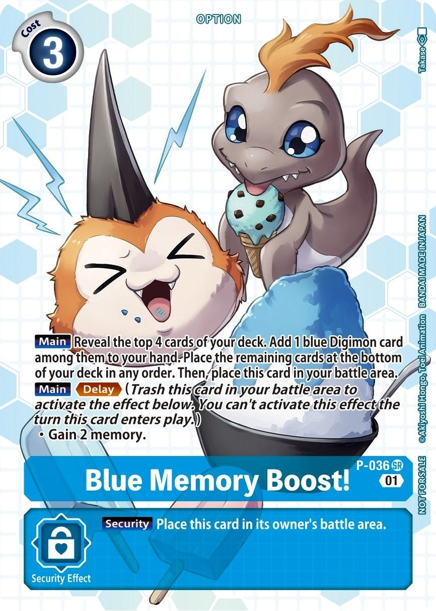 Image for Blue Memory Boost! - P-036 (Next Adventure Box Promotion Pack) (P-036 SR) (D-PR) - Digimon Card Game