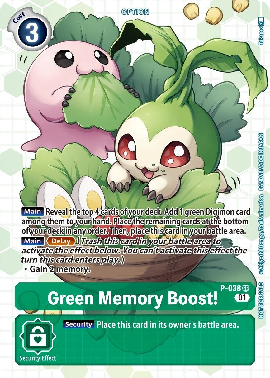 Image for Green Memory Boost! - P-038 (Next Adventure Box Promotion Pack) (P-038 SR) (D-PR) - Digimon Card Game
