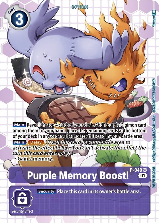 Image for Purple Memory Boost! - P-040 (Next Adventure Box Promotion Pack) (P-040 P) (D-PR) - Digimon Card Game