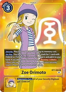 Image for Zoe Orimoto (Box Topper) (BT7-088 R) (BT07) - Digimon Card Game