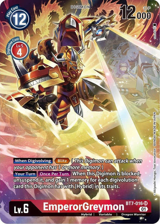 Image for EmperorGreymon (Alternate Art) (BT7-016 SR) (BT07) - Digimon Card Game