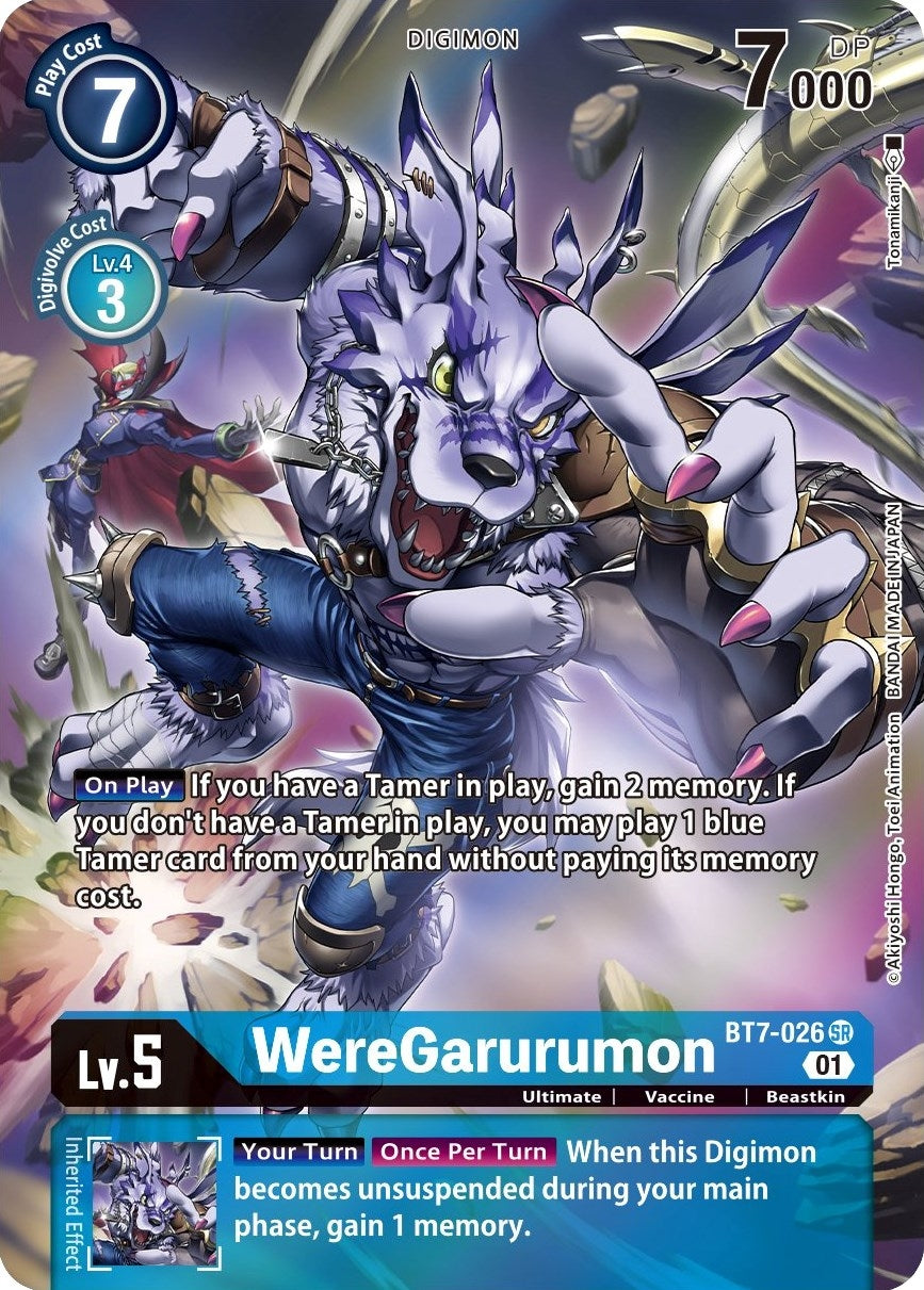 Image for WereGarurumon (Alternate Art) (BT7-026 SR) (BT07) - Digimon Card Game