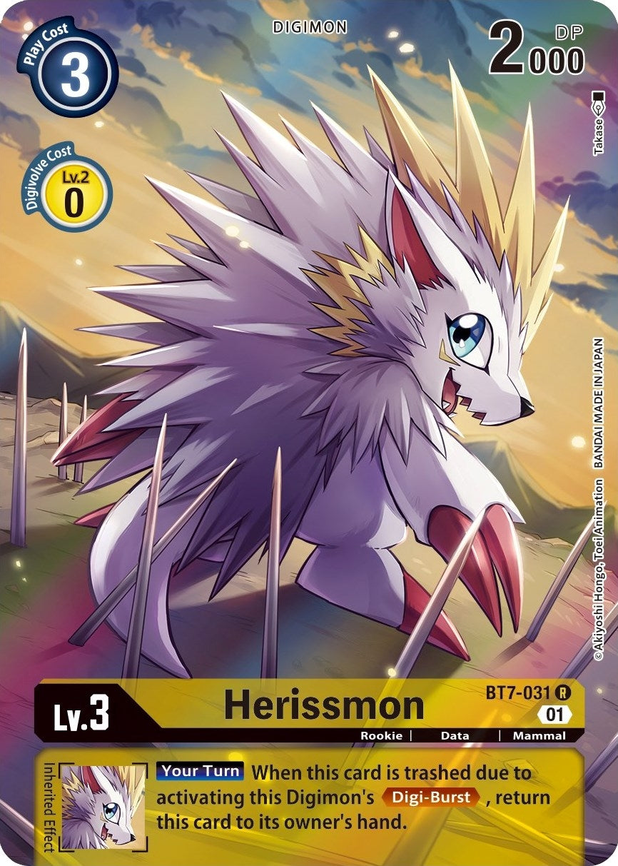 Image for Herissmon (Alternate Art) (BT7-031 R) (BT07) - Digimon Card Game