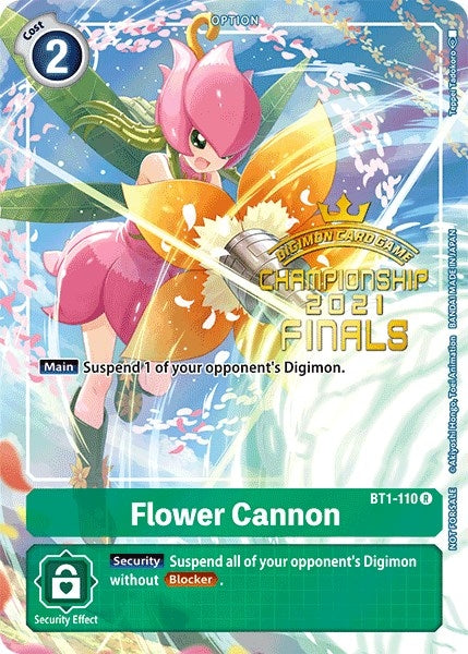 Image for Flower Cannon (2021 Championship Finals Tamer's Evolution Pack) (BT1-110 R) (BT01-03A) - Digimon Card Game
