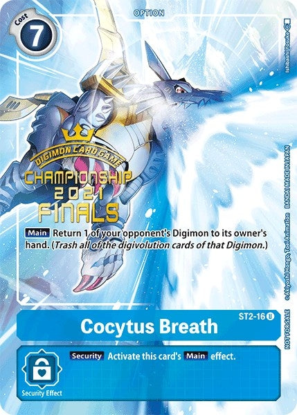 Image for Cocytus Breath (2021 Championship Finals Tamer's Evolution Pack) (ST2-16 U) (ST-2) - Digimon Card Game
