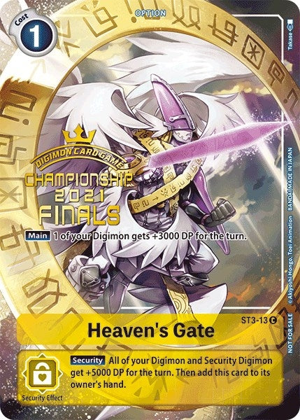 Image for Heaven's Gate (2021 Championship Finals Tamer's Evolution Pack) (ST3-13 C) (ST-3) - Digimon Card Game