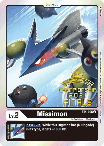 Image for Missimon (2021 Championship Finals Event Pack Alt-Art Gold Stamp Set) (BT4-005 U) (BT04) - Digimon Card Game