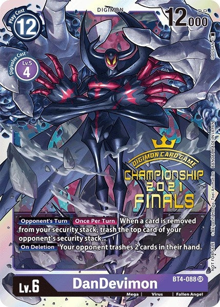Image for DanDevimon (2021 Championship Finals Event Pack Alt-Art Gold Stamp Set) (BT4-088 SR) (BT04) - Digimon Card Game