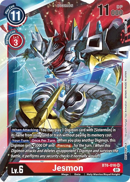 Image for Jesmon (Event Pack 2) (BT6-016 SR) (BT06) - Digimon Card Game