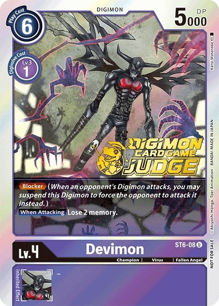 Image for Devimon (Judge Pack 1) (ST6-08 U) (ST-6) - Digimon Card Game