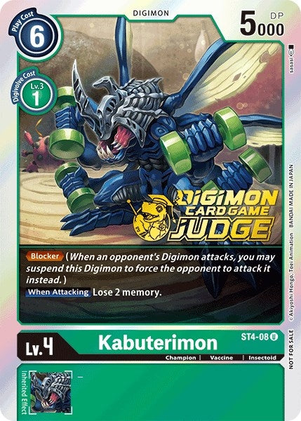 Image for Kabuterimon - ST4-08 (Judge Pack 1) (ST4-08 U) (ST-4) - Digimon Card Game