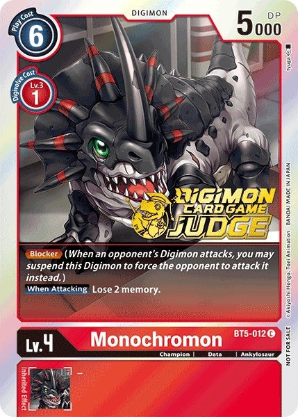 Image for Monochromon (Judge Pack 1) (BT5-012 C) (BT05) - Digimon Card Game