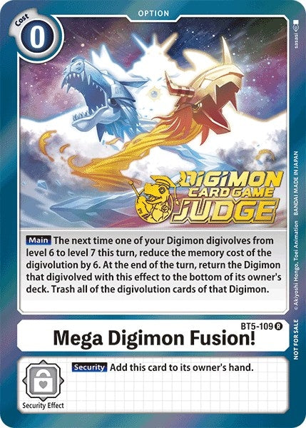 Image for Mega Digimon Fusion! (Judge Pack 1) (BT5-109 R) (BT05) - Digimon Card Game