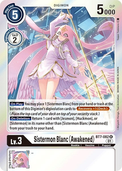 Image for Sistermon Blanc (Awakened) (BT7-082 R) (BT07) - Digimon Card Game