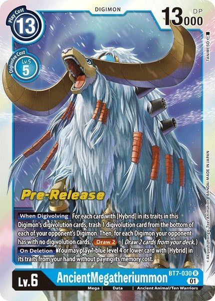 Image for AncientMegatheriummon (BT7-030 R) (BT07_PR) - Digimon Card Game