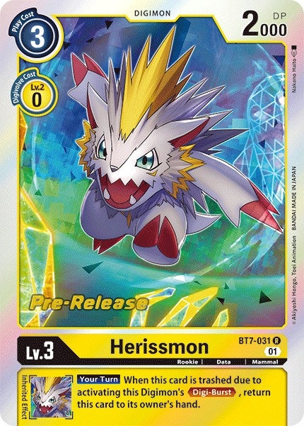 Image for Herissmon (BT7-031 R) (BT07_PR) - Digimon Card Game