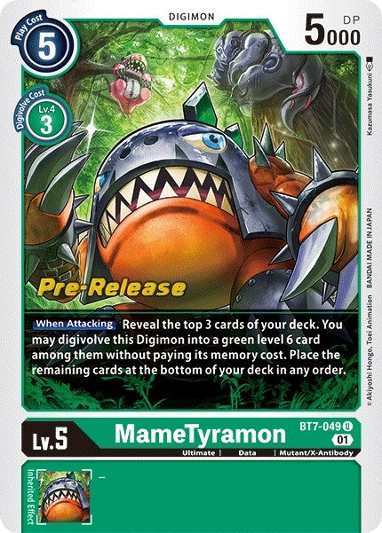 Image for MameTyramon (BT7-049 U) (BT07_PR) - Digimon Card Game