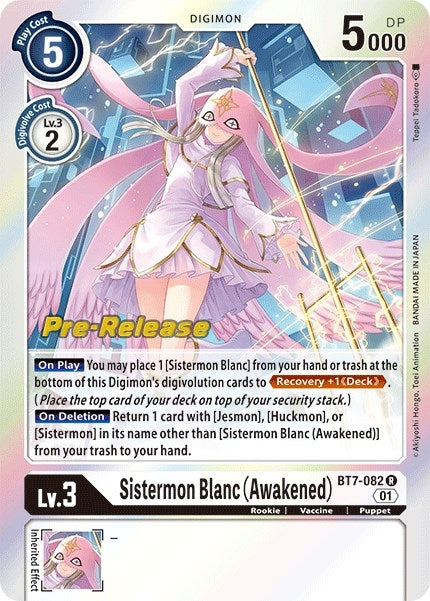 Image for Sistermon Blanc (Awakened) (BT7-082 R) (BT07_PR) - Digimon Card Game