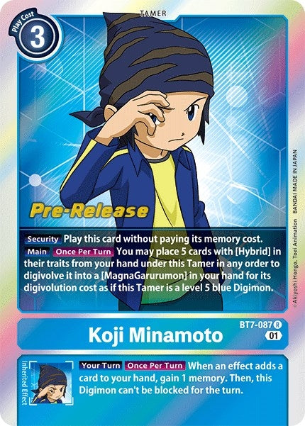 Image for Koji Minamoto (BT7-087 R) (BT07_PR) - Digimon Card Game