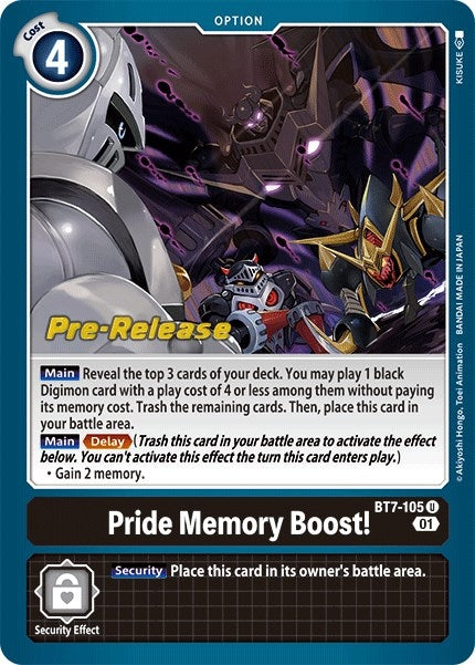 Image for Pride Memory Boost! (BT7-105 U) (BT07_PR) - Digimon Card Game