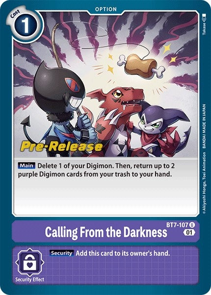 Image for Calling From the Darkness (BT7-107 U) (BT07_PR) - Digimon Card Game