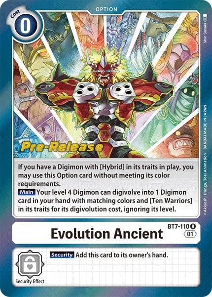 Image for Evolution Ancient (BT7-110 R) (BT07_PR) - Digimon Card Game