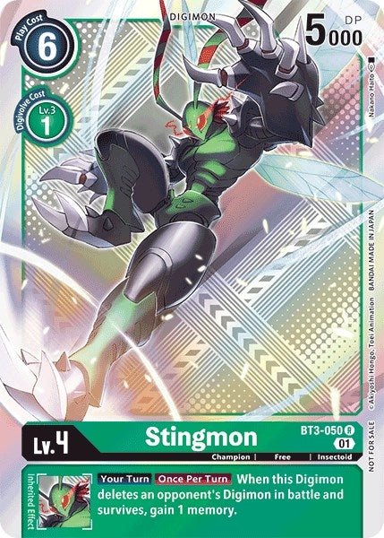 Image for Stingmon - BT3-050 (Official Tournament Pack Vol.4) (BT3-050 R) (BT01-03A) - Digimon Card Game