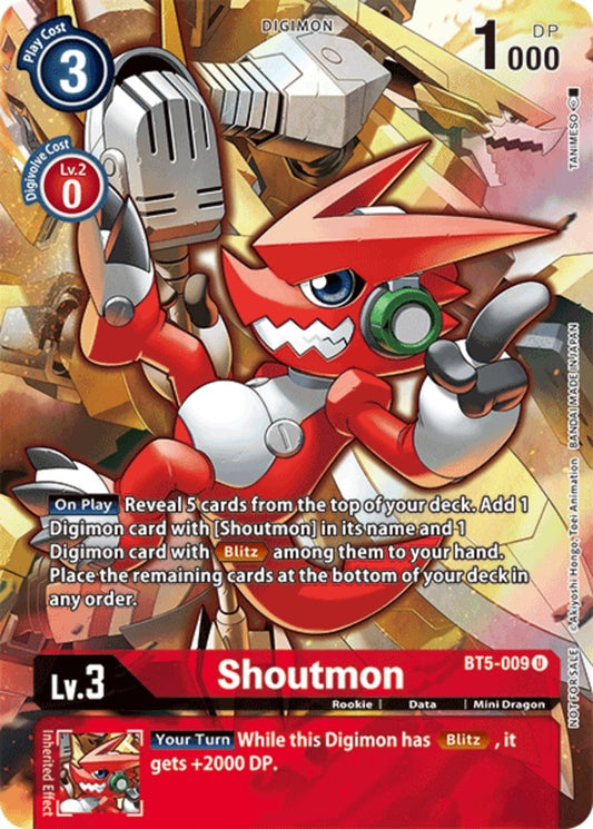 Image for Shoutmon (Tamer's Evolution Box 2) (BT5-009 U) (BT05) - Digimon Card Game