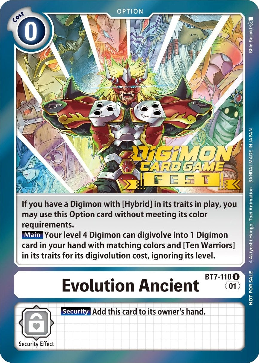 Image for Evolution Ancient (Digimon Card Game Fest 2022) (BT7-110 R) (BT07) - Digimon Card Game