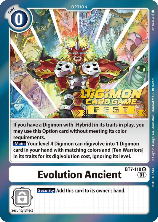 Image for Evolution Ancient (Digimon Card Game Fest 2022) (BT7-110 R) (BT07) - Digimon Card Game