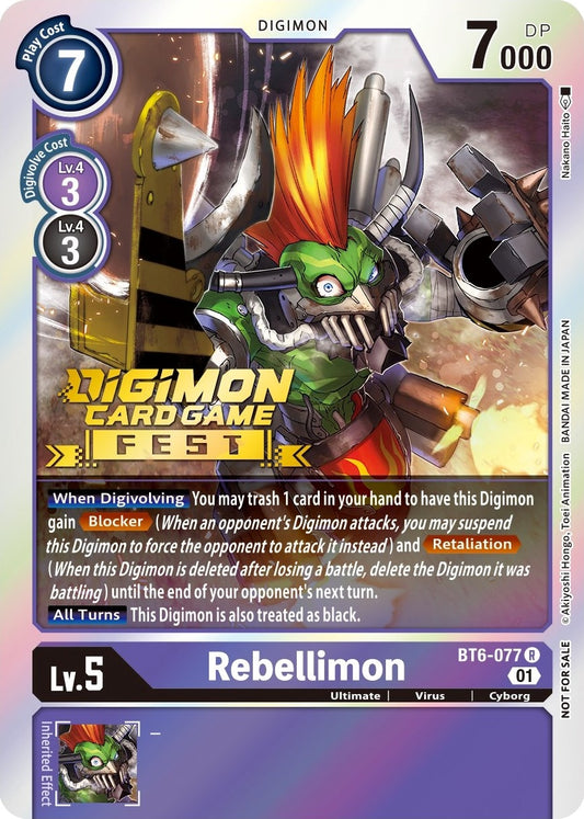 Image for Rebellimon (Digimon Card Game Fest 2022) (BT6-077 R) (BT06) - Digimon Card Game