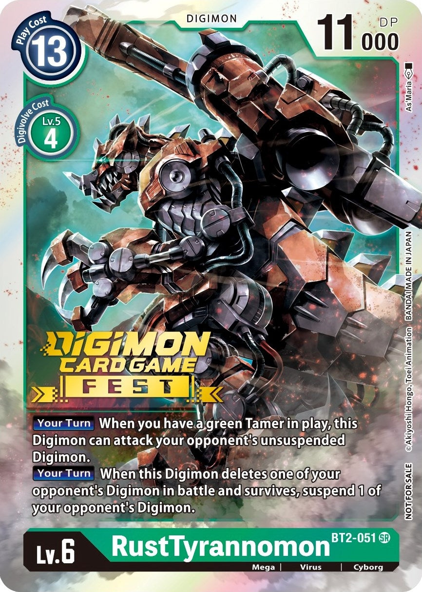 Image for RustTyrannomon (Digimon Card Game Fest 2022) (BT2-051 SR) (BT01-03A) - Digimon Card Game