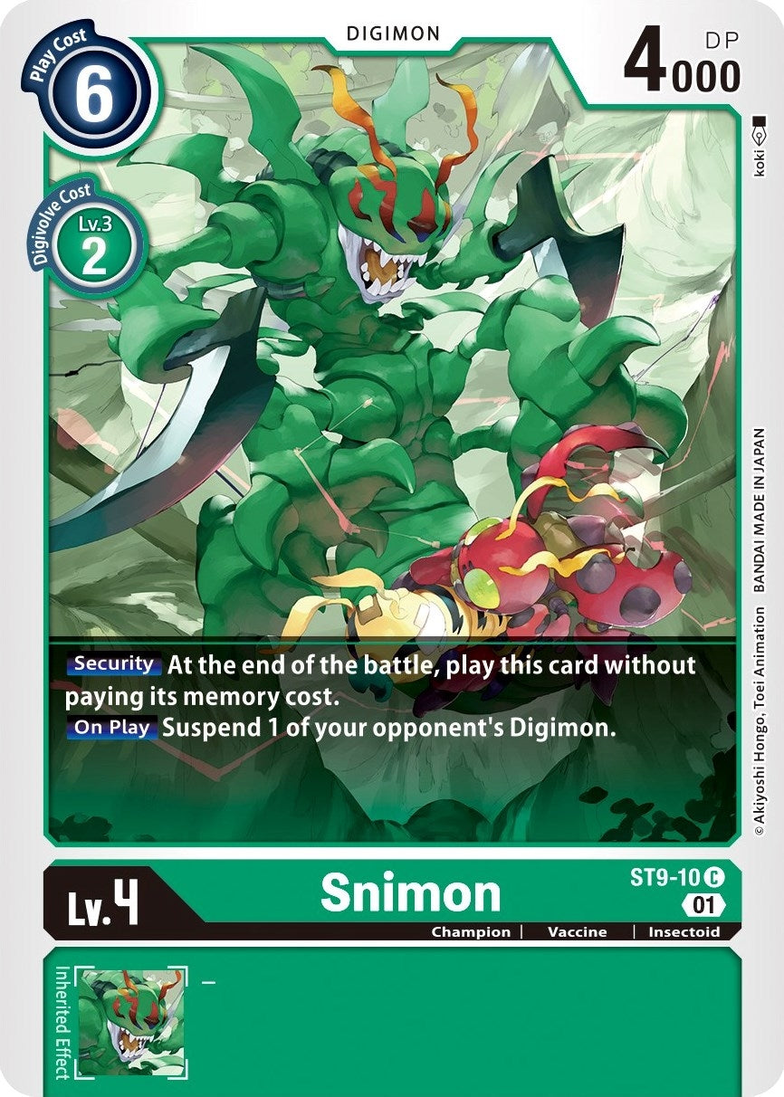 Image for Snimon (ST9-10 C) (ST-9) - Digimon Card Game