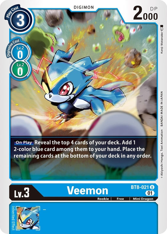 Image for Veemon (BT8-021 U) (BT08) - Digimon Card Game