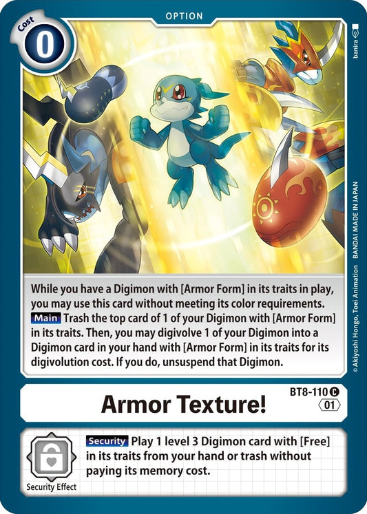 Image for Armor Texture! (BT8-110 C) (BT08) - Digimon Card Game