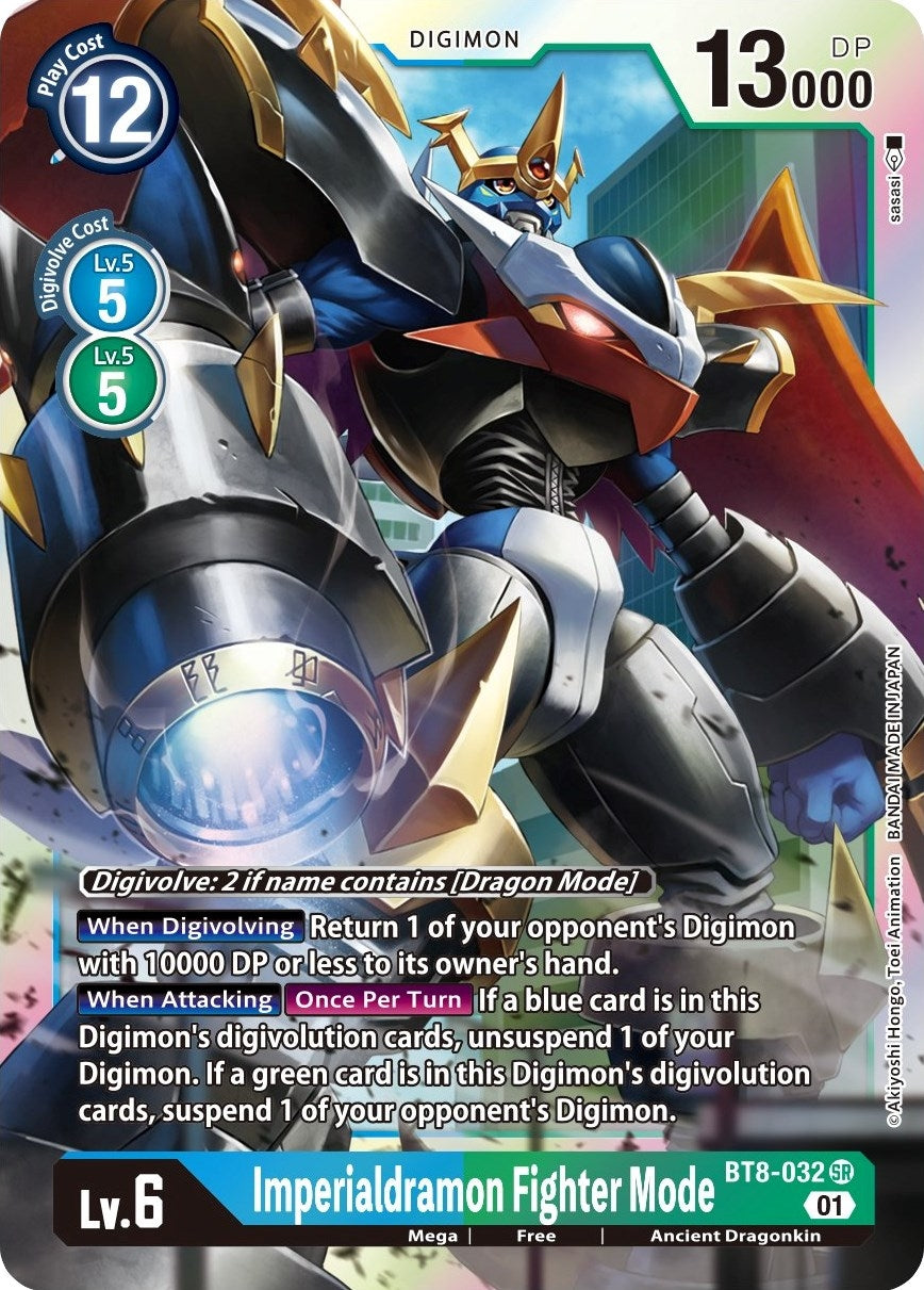 Image for Imperialdramon Fighter Mode (BT8-032 SR) (BT08) - Digimon Card Game