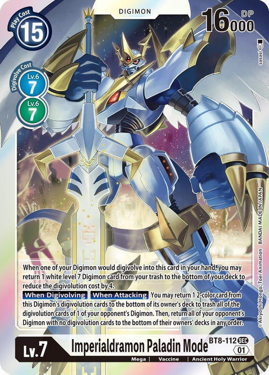 Image for Imperialdramon Paladin Mode (BT8-112 SEC) (BT08) - Digimon Card Game