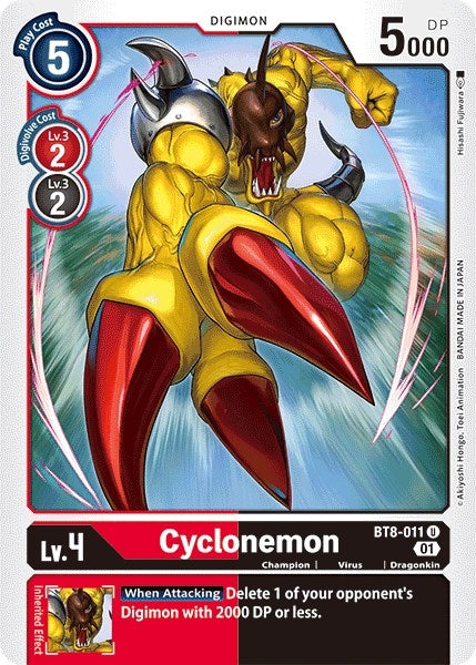Image for Cyclonemon (BT8-011 U) (BT08) - Digimon Card Game