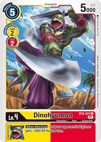 Image for Dinohyumon (BT8-037 U) (BT08) - Digimon Card Game