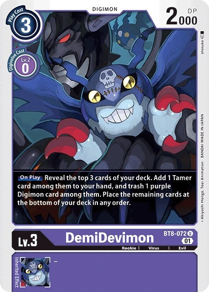 Image for DemiDevimon (BT8-072 U) (BT08) - Digimon Card Game