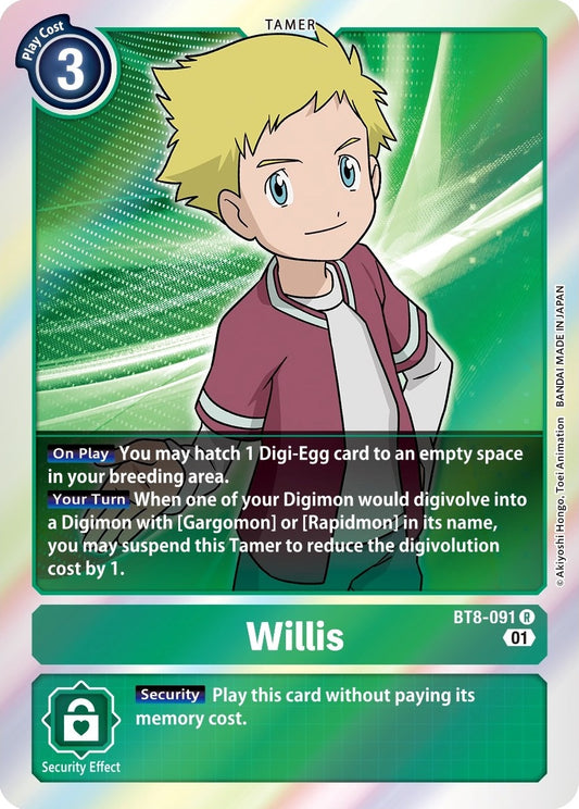 Image for Willis (BT8-091 R) (BT08) - Digimon Card Game