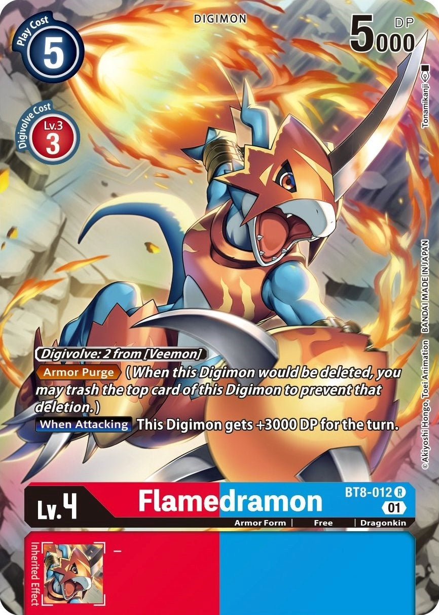 Image for Flamedramon (Alternate Art) (BT8-012 R) (BT08) - Digimon Card Game