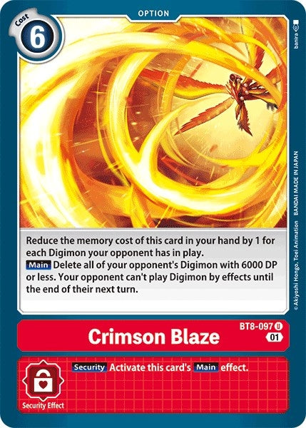 Image for Crimson Blaze (BT8-097 U) (BT08) - Digimon Card Game