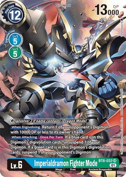 Image for Imperialdramon Fighter Mode (Alternate Art) (BT8-032 SR) (BT08) - Digimon Card Game